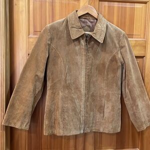 RELATIVITY SUEDE JACKET IN CAMEL COLOR SIZE M
